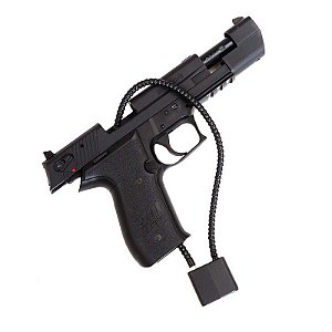 Trava de Gatilho Cabo de Aço com Chave para Pistolas e Revolver