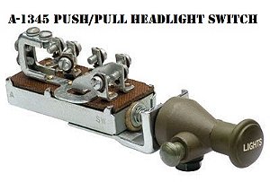 Chave de Luz do Painel Modelo PUSH-PULL (Early and Mid production) Jeep MB GPW