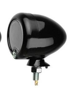 TORPEDINHO DIANTEIRO PARA CJ2A COM TAMPA PRETA DIREITO (LATE) - CJ2A MARKER LIGHT WITH BLACK DOOR - RIGHT CJ2A-BL-LH