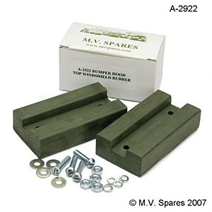 BATENTE DO PARABRISA NO CAPÔ EM BORRACHA FORD GPW - HOOD BLOCK SET RUBBER