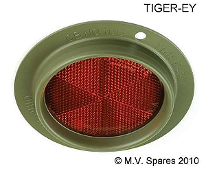 REFLETOR VERMELHO REDONDO MODELO TIGER EY - A-1306-TE - REFLECTOR - TIGER EY