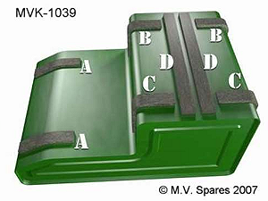 KIT DE FELTRO ANTI ATRITO DO TANQUE DE COMBUSTIVEL GPW - FUEL TANK ANTI-SQUEAK SEAL SET - Felt