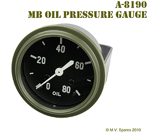 RELÓGIO DE PRESSAO DE OLEO JEEP MB GPW - GAUGE - OIL PRESSURE - MB
