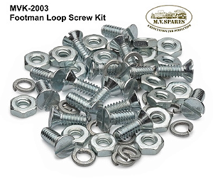 JOGO DE PARAFUSOS, PORCAS E ARRUELAS PARA FOOTMAN LOOPS (18 UNIDADES) - FOOTMAN LOOP SCREW SET