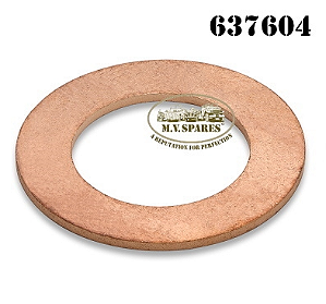 WASHER (GASKET) COPPER - M/CYLINDER - small ID, ARRUELA DE COBRE DO CILINDRO MESTRE DE FREIO (DIAM. INT. MENOR)