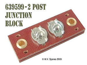 PONTE DE JUNCAO DA FIACAO ELETRICA EM BAQUELITE (2 VIAS) - JUNCTION BLOCK - 2 POST