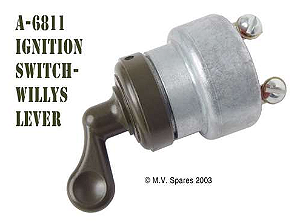 SWITCH - IGNITION - MB LEVER, CHAVE DE IGNICAO WILLYS MB SEM CHAVE (APOS S/N 202023)