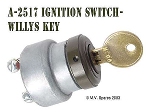 CHAVE DE IGNICAO WILLYS MB COM CHAVE (ATE S/N 202023) - SWITCH - IGNITION - MB KEY
