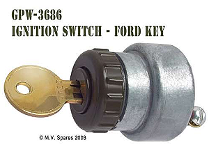 CHAVE DE IGNICAO GPW C/CHAVE - IGNITION GPW KEY