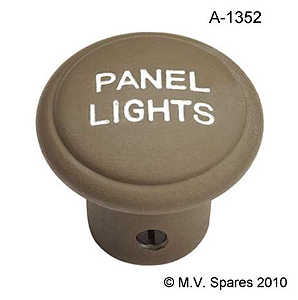 Puxador do Botão do Painel (Panel Lights) em Metal - Jeep MB GPW