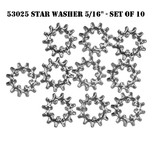 KIT COM 10 ARRUELAS ESTRELA INT/EXT DE 5/16 - 53025 / FM-353609 WASHER - LOCK - 5/16