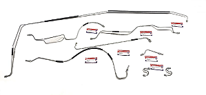 KIT COMPLETO DE TUBULAÇÃO DE FREIO COM CAPA ASFALTICA ORIGINAL - BRAKE LINE SET COMPLETE - ST-KIT-BRAKE