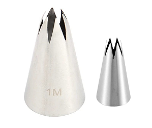 Bicos Para Confeitar Pitanga 1m  E 2m  Inox grande e pequeno