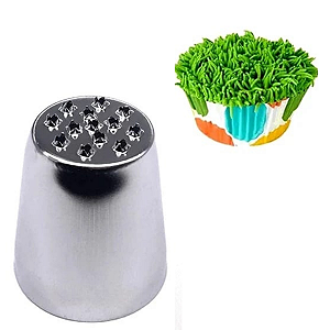 bico de confeitar  aço inox sem emendas chuveirinho  médio