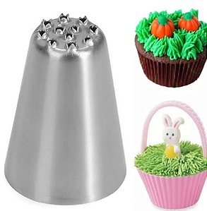 Bico De Confeitar 233 Chuveirinho Grama Aço Inox