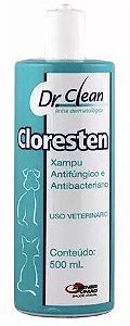 Shampoo Cloresten Antifúngico e Bacteriano - Dr.Clean Cães e Gatos Agener