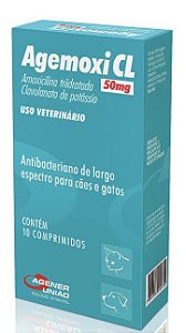 Antibiótico Agemoxi CL Cães e Gatos Agener- 50mg