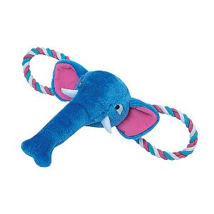 Brinquedo de Pelúcia Elefante com Corda Chalesco