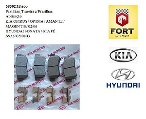 PASTILHA TRASEIRA  KIA OPIRUS / OPTMA / AMANTE / MAGENTIS / 02/06 HYUNDAI SONATA / STA FÉ SSANGYONG