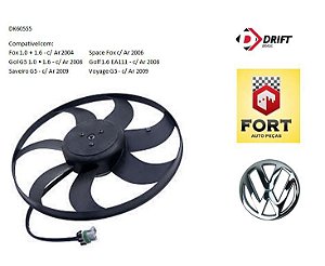 Eletroventilador  Vw Fox Voyage Gol G5 Golf Saveiro - DK60555