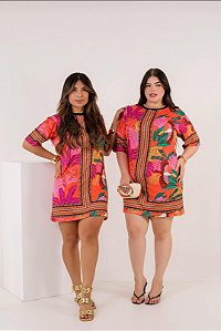 VESTIDO Blusão Camisão Curto Feminino Casual Estampado FARM