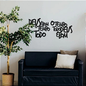 Conjunto de Frases em MDF - Deus é bom