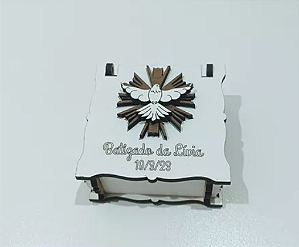 Lembrancinha Batizado Personalizado Caixa MDF Branco