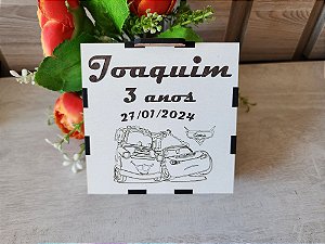 Kit Jogos da Velha Personalizado para Lembrancinhas de Aniversário em MDF - Branco