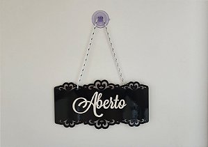 Placa Decorativa Aberto / Fechado/ Volto Logo / Bem Vindos Mdf