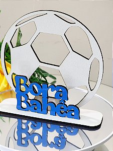 Centro De Mesa Bola De Futebol Com Nome Mdf 3MM - Personalizado com Nome