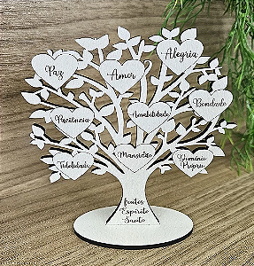 Lembrança Árvore Frutos Espírito Santo 11 cm MDF
