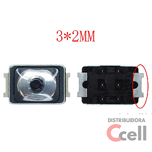 Botão interruptor power e Volume, 3mm x 2mm para recuperar cabo flex, compátivel com diversos modelos