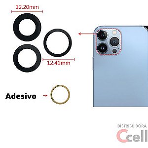 Lente da Câmera traseira Iphone 13 Pro Kit com 3 lente