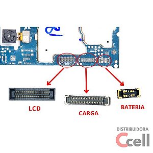 Conector FPC da Placa Samsung A02s A025 / A03 A035 / A03s A037