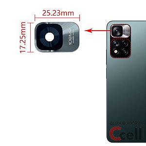 Lente Vidro da Câmera Traseira Xiaomi Redmi Note 11 Pro Plus Original