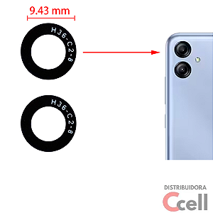 Lente  Vidro  Da Câmera Traseira Samsung A04e A042 (Kit 2 Lente + Cola)