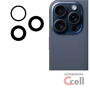 Lente Vidro Da Câmera Traseira iPhone 15 / 15 Plus/ 15 Pro/ 15 Pro Max