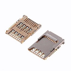 Conector Slot Leitor Chip Sim Card com Micro SD Samsung Gran Prime G530/531 J2 PRIME J500 J200 J320 J700 G355 ON 7