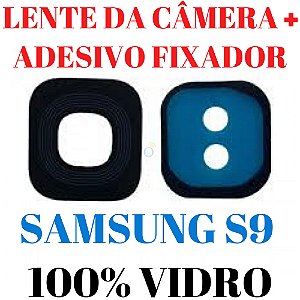 Lente Protetora da  Camera Traseira Samsung Galaxy s9 Vidro + Adesivo
