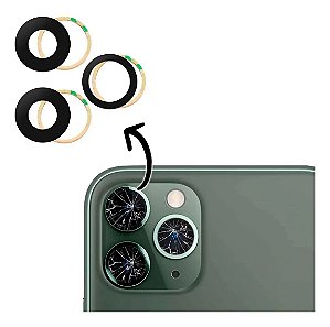Lente Vidro Camera Traseira iPhone 12 Pro Max Kit  c/ 3 Lentes