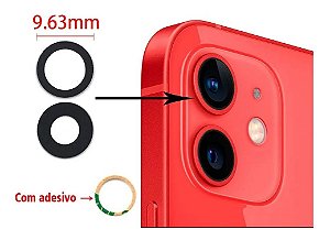 Lente Vidro Camera Traseira iPhone 12 / Iphone 12 Mini kit c/ 2 lentes