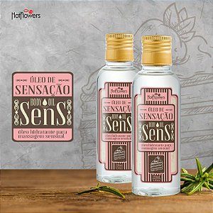 SENSAÇÃO ÓLEO DE COCO PARA MASSAGEM 120ML HOT FLOWERS