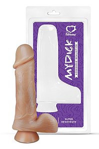 PÊNIS COM ESCROTO E VENTOSA 16,2X4,4CM SEXY FANTASY