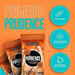 PRESERVATIVOS SABOR CHURROS COM 3 UNIDADES PRUDENCE