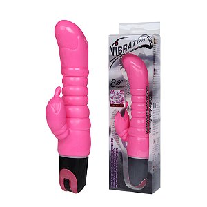 VIBRADOR DE PONTO G DUPLO MOTOR MULTIVELOCIDADE PRETTY LOVE
