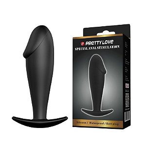 PLUG ANAL COM FORMATO DE PÊNIS EM SILICONE SPECIAL ANAL SIMULATION PRETTY LOVE