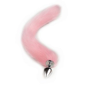 PLUG ANAL PEQUENO COM CAUDA DE RAPOSA ROSA CLARO SI