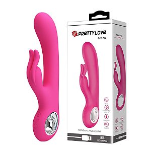 VIBRADOR COM 7 MODOS DE VIBRAÇÃO HOT RABBIT CARINA PRETTY LOVE