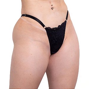 CALCINHA REGULÁVEL COM DETALHES EM RENDA PRETA HOT