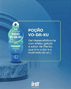 GEL FACILITADOR COM EFEITO GELADO VO-DA-KU 15G LINHA POÇÕES INTT
